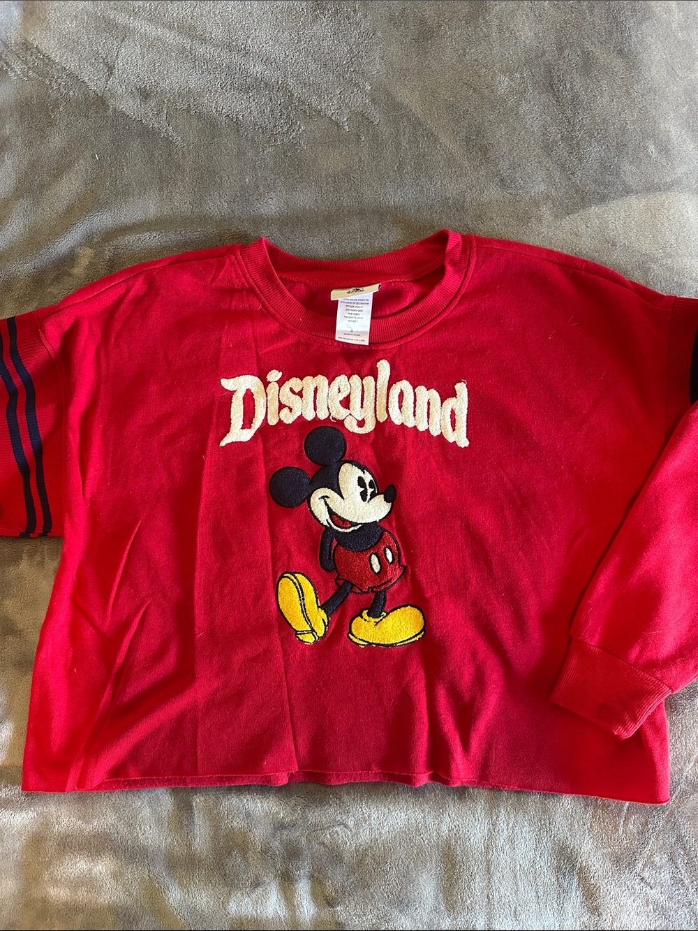 Disney Parks Disneyland Mickey Mouse Red Spirit Jersey Style Top S